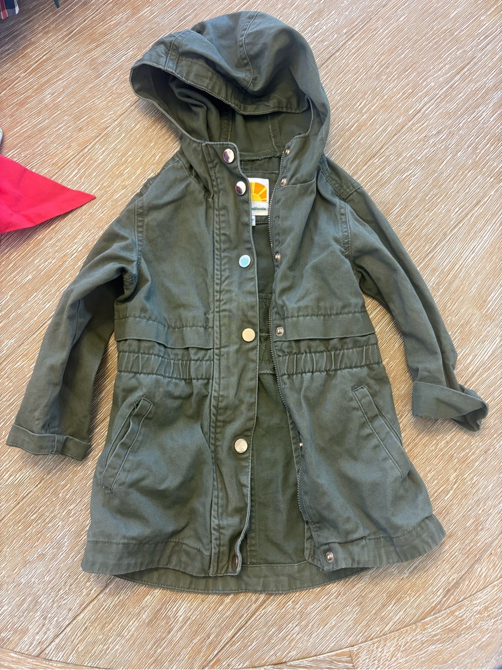 C&C California Kids Hooded Utility Raincoat - Olive